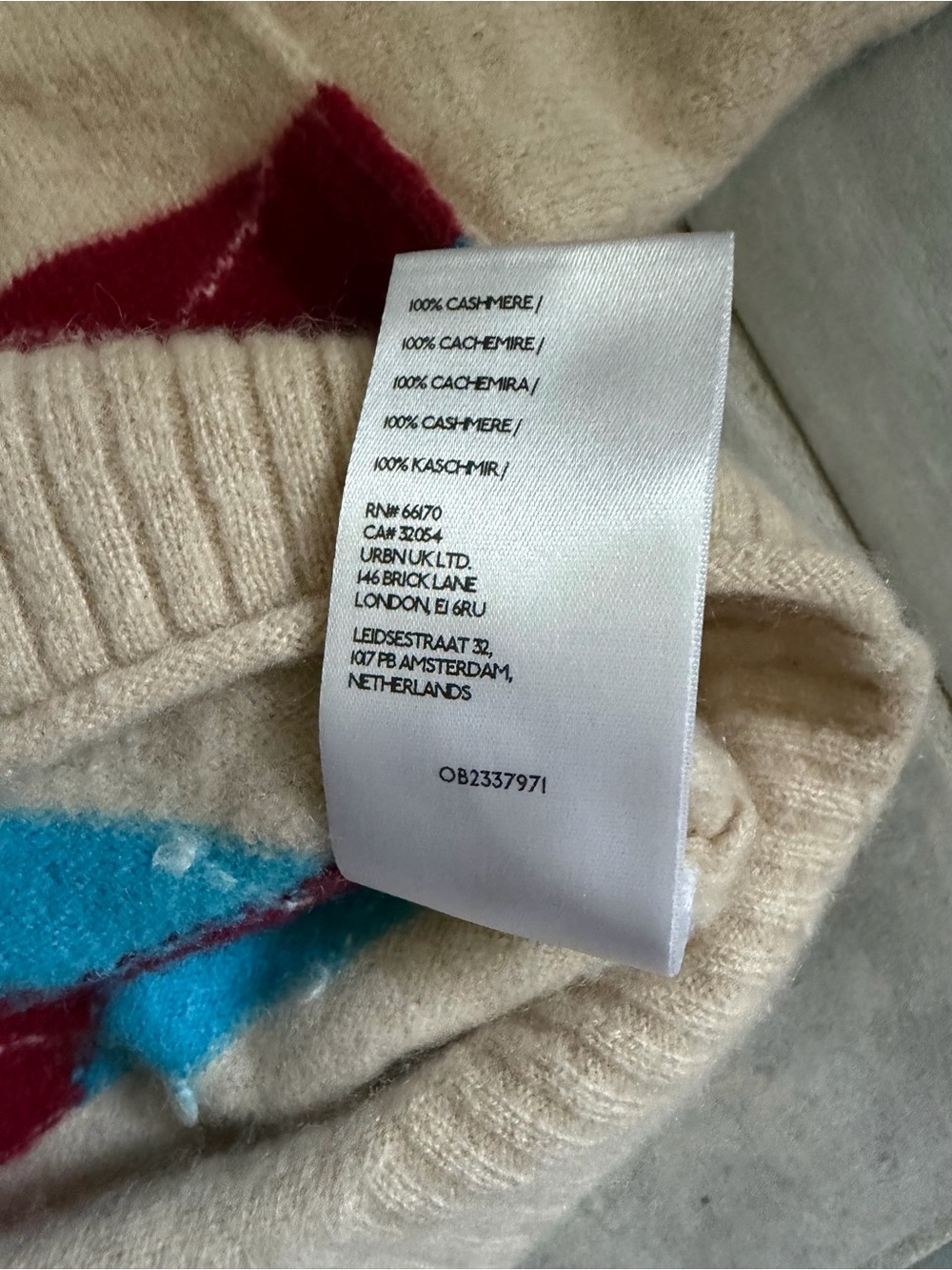 Anthropologie The Goldie Crew-Neck Cashmere Sweater Red Dachshund Medium - Picture 7 of 8
